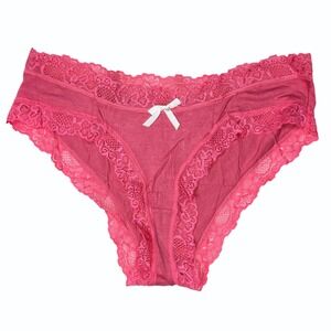 NEW Unworn‎ Knotty Magenta Pink High Cut Cheeky Lacey Panties Underwear